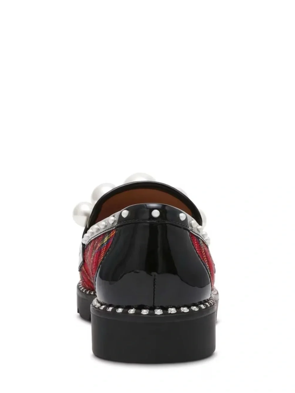 Betsey Johnson Harloe Loafer women’s 7.5 plaid leopard print pearl sparkles